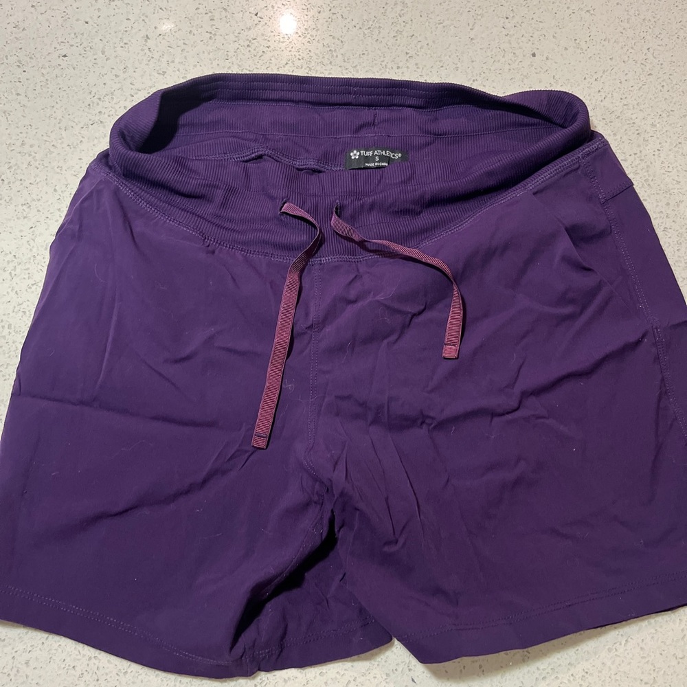 Tuff Athletic Purple Athletic Shorts with Elastic Waistband